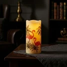 Led Flameless Candle Pink Flamingo Palm Tree Tropical Pillar Home Decor. Fixed Price $14.89.