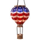 Solar Lantern Hot Air Balloon Flickering Flame Blue&red Outdoor Light Teresas. Fixed Price $59.99.