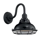 Nuvo 60-7001 Newbridge Light 12" Gloss Black & Silver Outdoor Wall Fixture. Fixed Price $105.29.