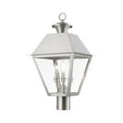 Livex Wentworth 3 Light Outdoor Large Post Lantern, Nickel/clear 27219-91. Fixed Price $797.96.