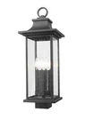 Z-lite 5017PHBS Tiberius 4 Light 25" Tall Post Black. Fixed Price $354.00.