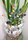 Stained Glass Flower Garden Stake Stems Suncatchers (X5 Multicolor). Fixed Price $60.00.