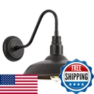 Goalplus 14IN Outdoor Gooseneck Barn Light For Farmhouse Bronze Exterior Wall. Fixed Price $140.78.