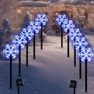 Brightdeck 10-PACK Led Solar Snowflake Christmas Lights Outdoor Waterproof. Fixed Price $54.38.
