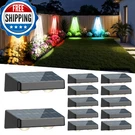 Polarpra Solar Fence Lights 12 Pack Waterproof Outdoor Led Wall Rgb White. Fixed Price $78.74.