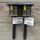 Greenbrier International Garden Collection Solar Stake Path Lights (2) Black New. Fixed Price $11.00.