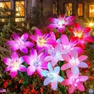 Solar Garden Lights 5 Pack, Color Changing Lily Flowers Waterproof For Outdoors. Fixed Price $47.65.