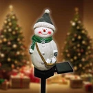 Resin Snowman Solar Lights Outdoor Waterproof - Christmas Garden Stake Fo. Fixed Price $24.51.