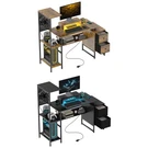 Homcom 56" Computer Desk With Led Lights, Pc Monitor Stand. Fixed Price $75.99.