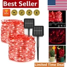 66FT Waterproof Solar Fairy Lights With 8 Twinkle Modes - Red Led Holiday Charm. Fixed Price $22.99.