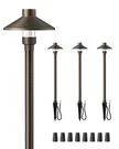 Edishine Solid Brass Low Voltage Pathway Lights Wired, 22" Tall 6" Shade, 4PACK. Fixed Price $159.99.