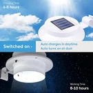 Led Solar Power Gutter Light Waterproof Outdoor Garden Fence Deck Wall Lamp. Fixed Price $9.99.