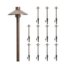 Gardencoin Solid Brass Low Voltage Pathway Lights (6.7'' Shade, 21.9'' Tall),.... Fixed Price $630.74.