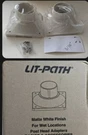 Lit-path LT-PST002-WT PST202-WT Matte White Post Head Adapters Wet Locations. Fixed Price $5.18.