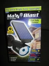 Maxxblast Security Solar Led Spotlight Ultra Bright Weather Resistant Motion New. Fixed Price $11.99.