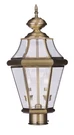 Livex Lighting 2264-01 Georgetown 2-LIGHT Outdoor Post Head, Antique Brass. Fixed Price $421.68.
