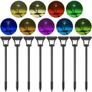 Cinoton Rgbcw Solar Pathway Outdoor Lights, 3 Lighting Modes, 8 Pack - Multi. Fixed Price $36.41.