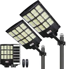 9500W Solar Street Lights Outdoor 2 PACK,60000 Lumens Commercial Parking. Fixed Price $231.95.