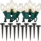 Lumabase Electric Pathway Lights With 10 Clear Bulbs. Fixed Price $38.79.