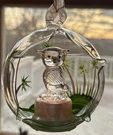Gerson Blown & Spun Glass Owl Bird Ornament Color Changing Led Lights. Fixed Price $12.80.