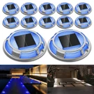 Solar Driveway Lights Dock Waterproof 12 Pack, Colors In Outdoor L.... Fixed Price $153.89.