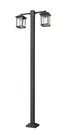 Z-lite 531-2-536P Black Portland 2-LIGHT 99"H Outdoor Multi Head Post. Fixed Price $1218.00.