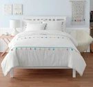Mainstays Kids 3-PCS Tassel Duvet Comforter Pillow Sham Set Double/ Queen. Fixed Price $13.02.
