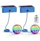 Skairipa Solar Pool Lights, Powered Submersible Led 2PACK, Blue. Fixed Price $42.99.