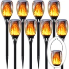 Fitsan 8PACK Solar Torch Light With Flickering Flame, Upgraded Medium, Black. Fixed Price $92.41.
