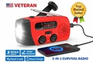 Solar Radio Hand Crank Led Flashlight Multifunctional Emergency Camping. Fixed Price $24.00.