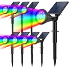 Fratink Solar Spot Lights Outdoor Changing, 7 8 Pack, Multicolor. Fixed Price $122.77.