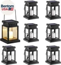 8 Pack Solar Hanging Lantern Outdoor, Candle Effect Light With Stakes For Garden. Fixed Price $74.11.