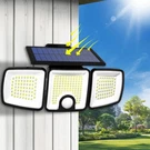 Outdoor Solar Lights, 223 Led Chips With Motion Sensor, Adjustable Heads, Secu. Fixed Price $74.59.