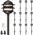 12 Pack Pagoda Low Voltage Led Pathway Lights With Replaceable Bulbs. Fixed Price $393.99.