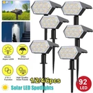 1-6 Pcs Solar 92LED Flood Lamp Spotlights Outdoor Garden Wall Landscape. Fixed Price $57.98.