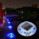 Volisun 8-PACK Solar Driveway Lights, Waterproof Led Pathway Markers, White/blue. Fixed Price $98.99.