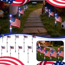 8PCS Solar American Led Flag Stake Lights Set For 4TH Of July Garden Yard Decor. Fixed Price $31.99.