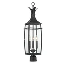 Matte Black Three Light Outdoor Post Lantern From The Montpelier Collection. Fixed Price $440.00.