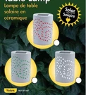 (2) Outdoor Ceramic Solar Pathway Garden Table Lamp 7-COLOR Changing Led Light. Fixed Price $14.00.