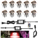 Yzgwzld Waterproof Led Deck Lights Kit 10 Pack 1.38 Dimmable Color. Fixed Price $116.36.