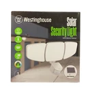 Westinghouse 2000 Lumen Solar Powered Security Light With Motion Sensor, White. Fixed Price $29.99.