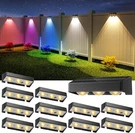 Fence LIGHTS,12 Pack Solars Deck Light,rgb Color,outdoor Bulb Waterproof. Fixed Price $127.49.