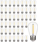 48 Pack S14 Led String Light Bulbs, 1W Shatterproof & Waterproof Outdoor Indoor. Fixed Price $41.00.