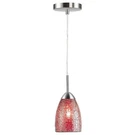 Woodbridge Lighting Venezia 1-LIGHT Glass Mini-pendant Nickel/mosaic Red. Fixed Price $67.59.