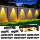 Esunyd Solar Fence Lights Outdoor 50 Lm 11 Modes & 9 Black. Fixed Price $71.23.