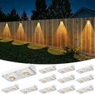 Bridika Solar Fence Lights Outdoor Waterproof, 12 Pack Powered Deck. Fixed Price $59.99.