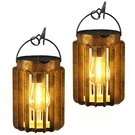 Ahaorigin Solar Lanterns Outdoor Waterproof, Brighter Up To 12 Pack, Bronze. Fixed Price $36.26.