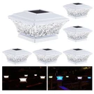 Huyieno Solar Cap Lights Outdoor Led For 4X4 Vinyl Posts, White & Color. Fixed Price $86.75.