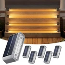 Solar Step Lights 8 Pcs IP67 Waterproof Horizontal Outdoor Stair Deck Dock. Fixed Price $59.39.