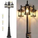 Dusk To Dawn Outdoor Lamp Post Lights Gfci Outlet, Black Pole With.... Fixed Price $233.98.